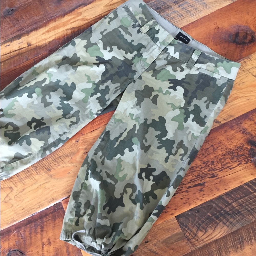 The Limited Camo Cropped Wide Leg
